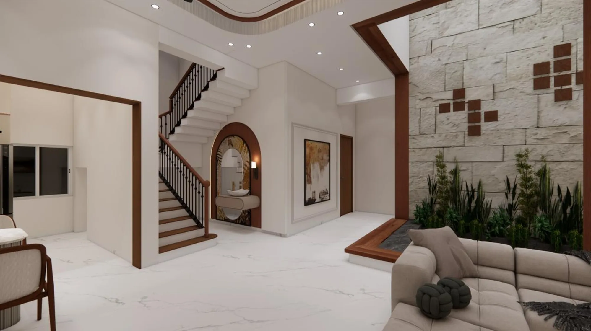 Luxury interior design testimonial background